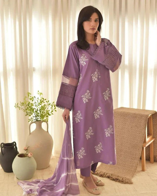 HORIYA PURPLE LAWN 3PC - ZORA