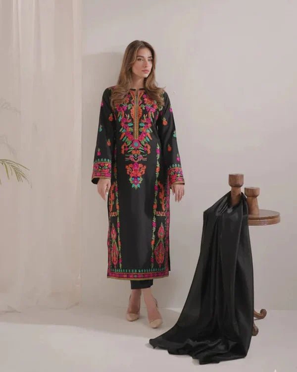 Riwaaj Emb Black 3pc - ZORA