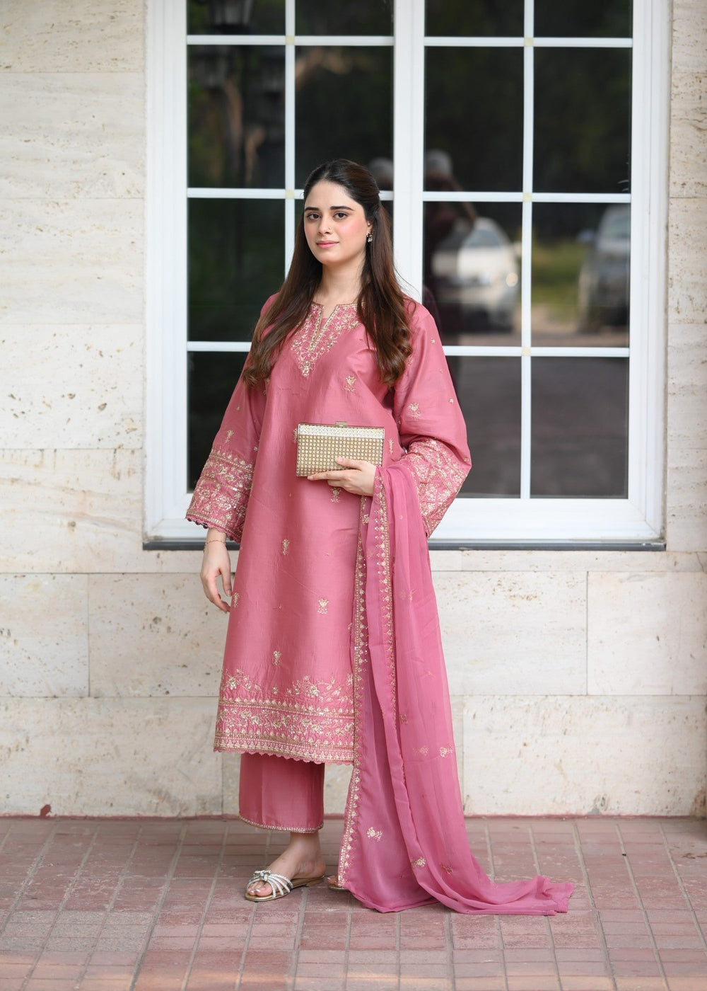 Hoor Embroidered 3Pcs