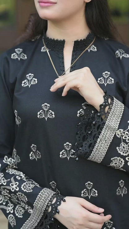 Black Embroidery 3pcs