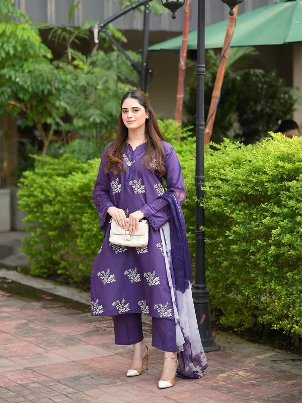 Horiya Dark Purple 3pc - ZORA