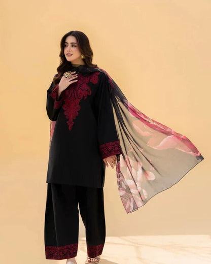 ZAROON LAWN 3PC - ZORA