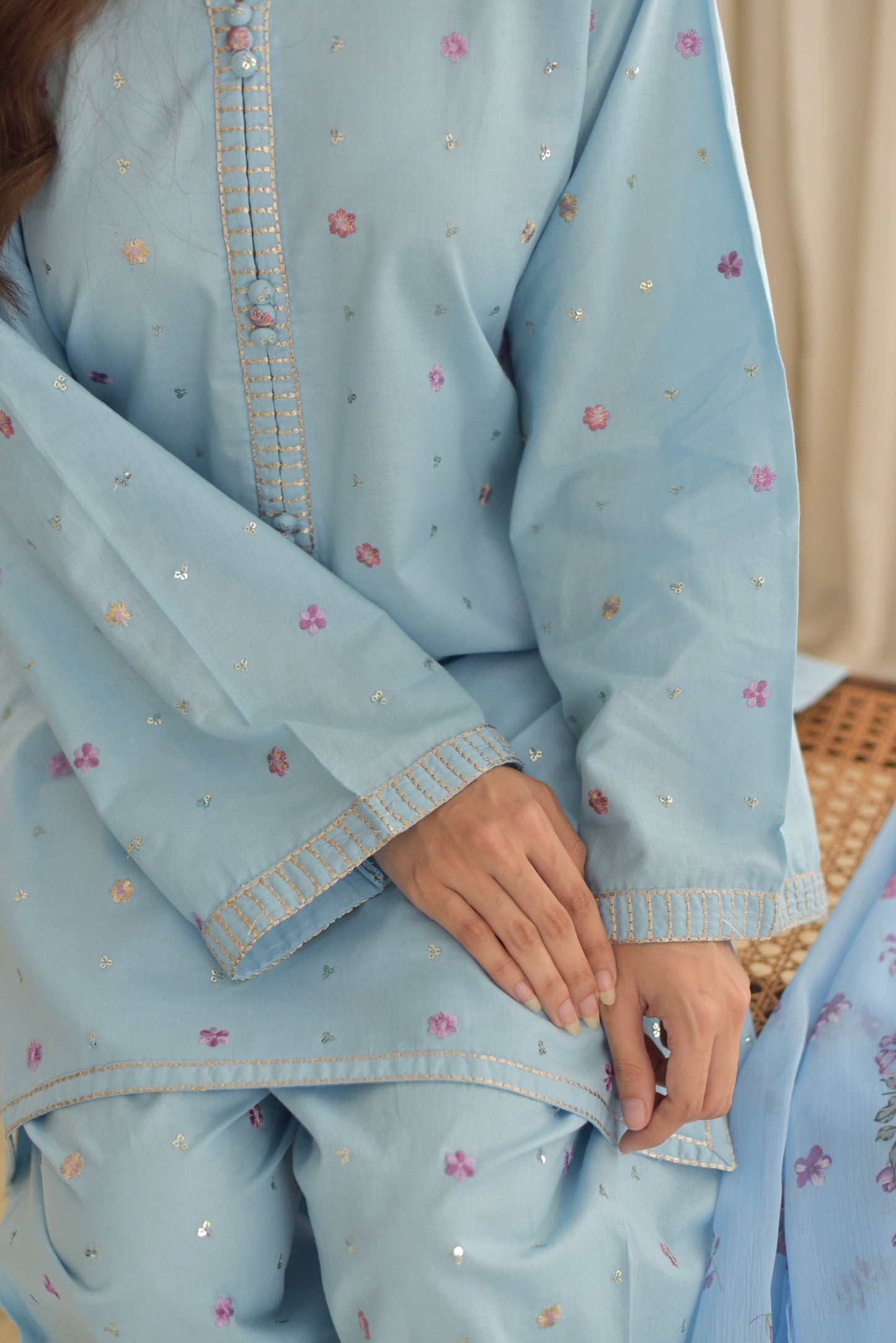 Kaira Emb 3Pcs Farshi Shalwar