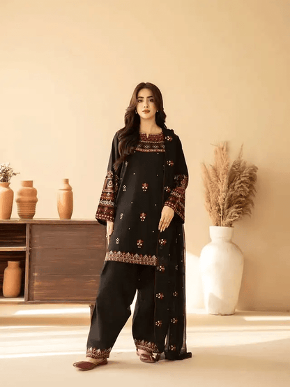 Ruksar Embroidered 3pc - ZORA