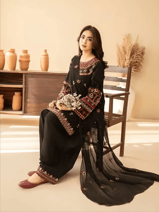 Ruksar Embroidered 3pc - ZORA